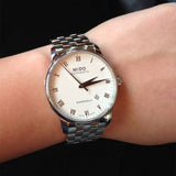  Shop Authentic Mido Baroncelli II Automatic White Dial Silver Steel Strap Watch For Men - M8600.4.26.1 - Luxxuri