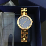 Shop Authentic Swarovski Daytime Glittering Blue Dial Rose Gold Steel Strap Watch for Women - 5182277 - Luxxuri