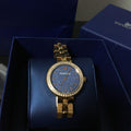  Shop Authentic Swarovski Daytime Glittering Blue Dial Rose Gold Steel Strap Watch for Women - 5182277 - Luxxuri