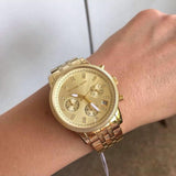  Shop Authentic Michael Kors Ritz Chronograph Gold Dial Gold Steel Strap Watch for Women - MK5676 - Luxxuri