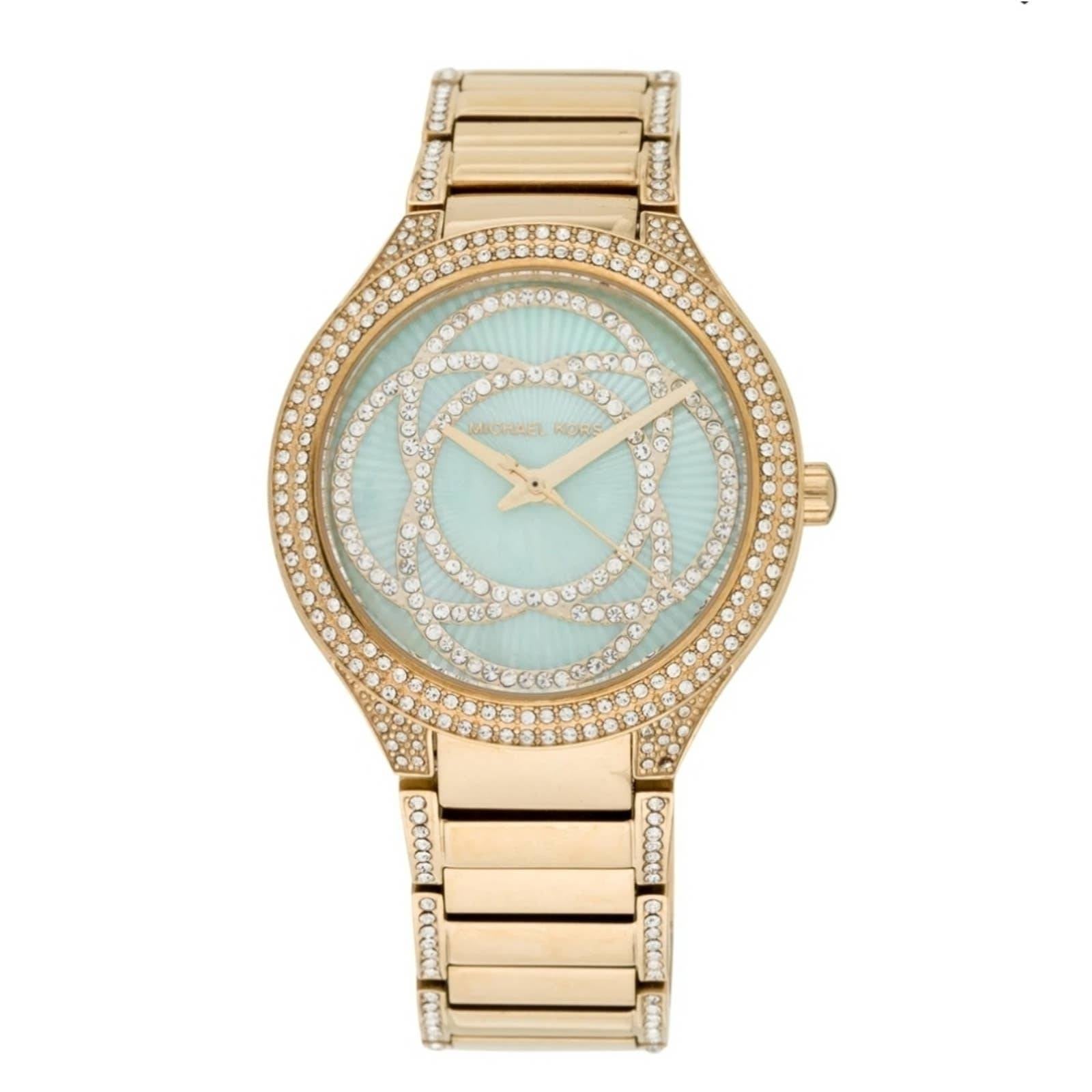  Shop Authentic Michael Kors Kerry Mother of Pearl Dial Gold Steel Strap Watch for Women - MK3481 - Luxxuri