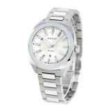  Shop Authentic Gucci G Timeless GG2570 Silver Dial Silver Steel Strap Watch For Men - YA142402 - Luxxuri