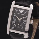  Shop Authentic Emporio Armani Black Dial Black Leather Strap Watch For Men - AR0143 - Luxxuri