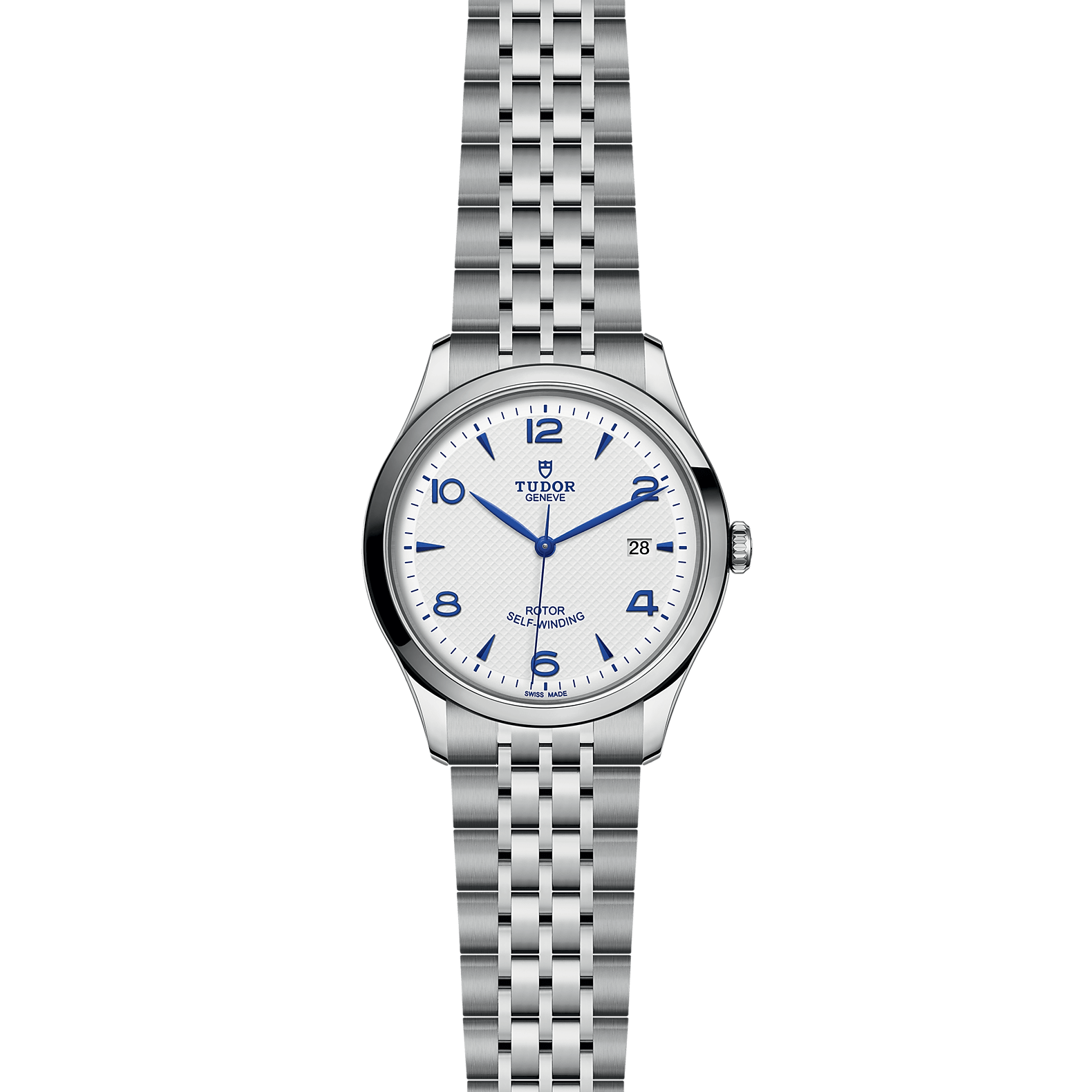 Tudor 1926 Automatic White Dial Silver Steel Strap Watch for Men - M91650-0005