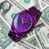  Shop Authentic Michael Kors Slim Runway Quartz Purple Dial Purple Steel Strap Watch For Women - MK4507 - Luxxuri