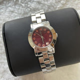  Shop Authentic Marc Jacobs Amy Red Dial Silver Steel Strap Watch for Women - MBM3335 - Luxxuri