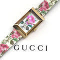  Shop Authentic Gucci G-Frame Floral Mother of Pearl Dial White Leather Strap Watch For Women - YA147406 - Luxxuri
