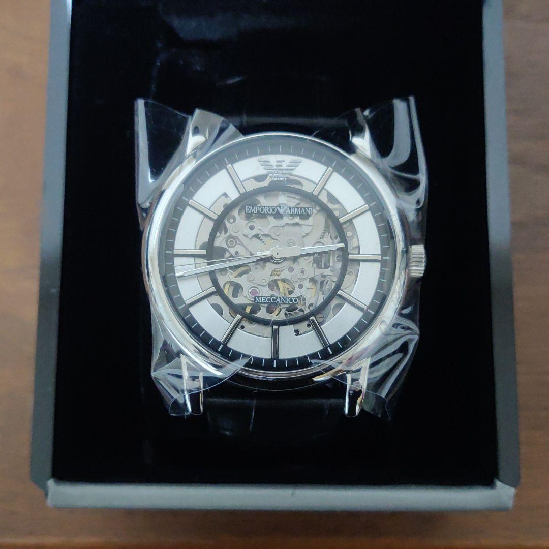  Shop Authentic Emporio Armani Luigi Silver Skeleton Dial Black Leather Strap Watch For Men - AR1981 - Luxxuri