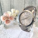  Shop Authentic Burberry The City Beige Dial Chequered Brown Leather Strap Watch for Women - BU9029 - Luxxuri