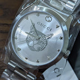  Shop Authentic Gucci G Timeless Silver Dial Silver Steel Strap Watch For Women - YA1264095 - Luxxuri
