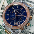  Shop Authentic Michael Kors Parker Blue Dial Two Tone Steel Strap Watch for Women - MK6141 - Luxxuri