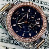 Shop Authentic Michael Kors Parker Blue Dial Two Tone Steel Strap Watch for Women - MK6141 - Luxxuri