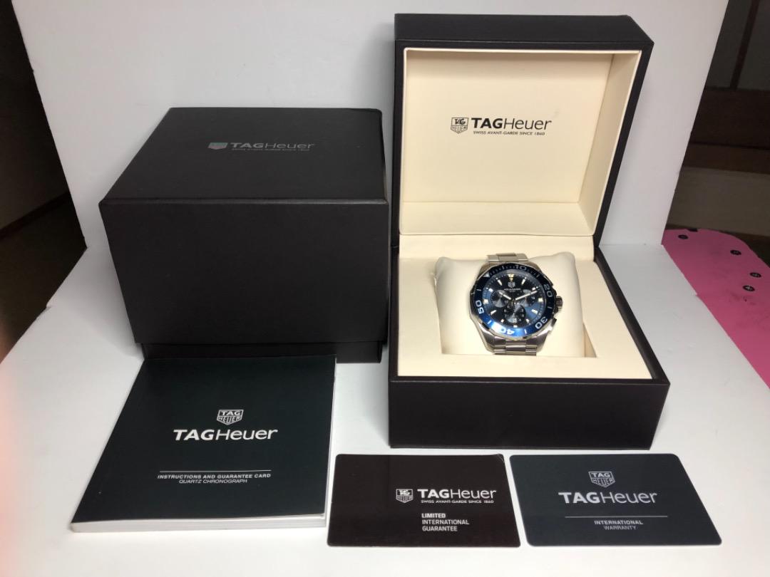  Shop Authentic Tag Heuer Aquaracer Blue Dial SIlver Steel Strap Watch for Men - CAY111B.BA0927 - Luxxuri