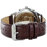  Shop Authentic Tommy Hilfiger Weston Chronograph Silver Dial Brown Leather Strap Watch For Men - 1710501 - Luxxuri