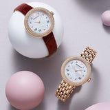 Shop Authentic Emporio Armani Rosa Two Hand White Dial Red Leather Strap Watch For Women - AR11357 - Luxxuri
