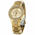  Shop Authentic Guess Viva Diamonds Gold Dial Gold Steel Strap Watch for Women - W0111L2 - Luxxuri