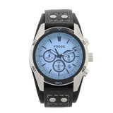  Shop Authentic Fossil Coachman Chronograph Blue Dial Black Leather Strap Watch for Men - CH2564 - Luxxuri