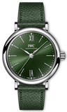  Shop Authentic IWC Portofino Automatic Automatic Green Dial Green Leather Strap Watch for Women - IW357412 - Luxxuri