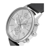  Shop Authentic Calvin Klein Post Minimal White Dial Black Leather Strap Watch for Men - K7627120 - Luxxuri