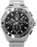  Shop Authentic Tag Heuer Aquaracer Chronograph Black Dial Silver Steel Strap Watch for Men - CAY1110.BA0927 - Luxxuri