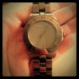  Shop Authentic Marc Jacobs Amy Brown Dial Brown Steel Strap Watch for Women - MBM3128 - Luxxuri