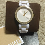  Shop Authentic Michael Kors Delray Rose Gold Dial White Steel Strap Watch for Women - MK4315 - Luxxuri