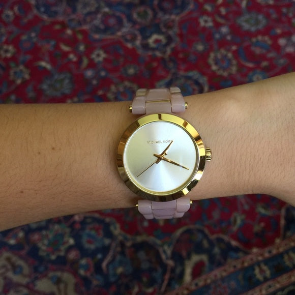  Shop Authentic Michael Kors Delray Rose Gold Dial Pink Steel Strap Watch for Women - MK4316 - Luxxuri