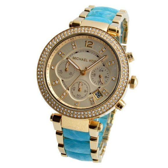  Shop Authentic Michael Kors Parker Gold Dial Two Tone Steel Strap Watch for Women - MK6364 - Luxxuri