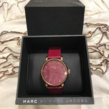  Shop Authentic Marc Jacobs Baker Maroon Dial Maroon Leather Strap Watch for Women - MBM1267 - Luxxuri