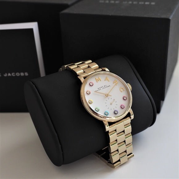  Shop Authentic Marc Jacobs Baker White Dial Gold Steel Strap Watch for Women - MBM3440 - Luxxuri
