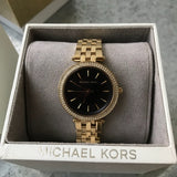  Shop Authentic Michael Kors Mini Darci Quartz Black Dial Gold Steel Strap Watch For Women - MK3738 - Luxxuri