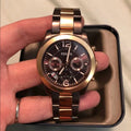  Shop Authentic Fossil Perfect Boyfriend Multifunction Brown Dial Two Tone Steel Strap Watch for Women - ES4284 - Luxxuri