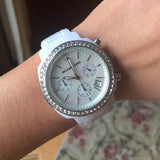  Shop Authentic Michael Kors Runway White Dial White Steel Strap Watch for Women - MK5188 - Luxxuri