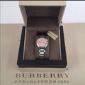  Shop Authentic Burberry The City Pink Dial Silver Steel Strap Watch for Women - BU9124 - Luxxuri