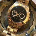  Shop Authentic Marc Jacobs Blade Chronograph Black Dial Gold Steel Strap Watch for Women - MBM3309 - Luxxuri