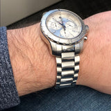  Shop Authentic Movado Series 800 Chronograph Silver Dial Silver Steel Strap Watch For Men - 2600111 - Luxxuri