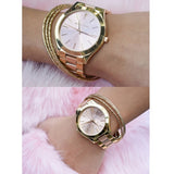  Shop Authentic Michael Kors Slim Runway Pink Dial Two Tone Steel Strap Watch for Women - MK3493 - Luxxuri