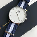  Shop Authentic Daniel Wellington Classy Glasgow White Dial Two Tone Nylon Strap Watch For Women - DW00100082 - Luxxuri