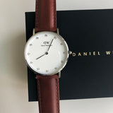  Shop Authentic Daniel Wellington Classy St Mawes White Dial Brown Leather Strap Watch For Women - DW00100079 - Luxxuri