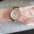  Shop Authentic Michael Kors Skylar Rose Gold Dial Rose Gold Steel Strap Watch for Women - MK5868 - Luxxuri