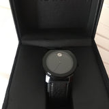  Shop Authentic Movado Bold Black Dial Black Leather Strap Watch for Women - 3600483 - Luxxuri