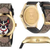  Shop Authentic Gucci G Timeless Brown Dial Brown Leather Strap Watch For Women - YA1264056 - Luxxuri