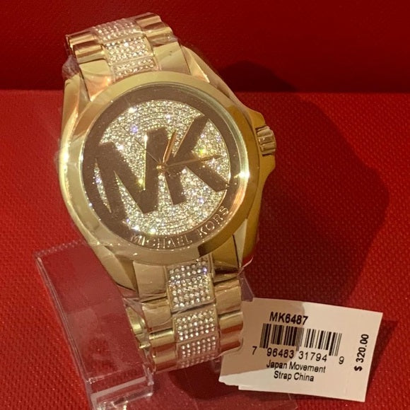  Shop Authentic Michael Kors Bradshaw Gold Dial Gold Steel Strap Watch for Women - MK6487 - Luxxuri