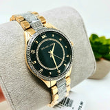  Shop Authentic Michael Kors Lauryn Crystal Pave Black Dial Two Tone Steel Strap Watch For Women - MK4403 - Luxxuri