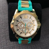  Shop Authentic Guess Intrepid 2 Silver Dial Two Tone Rubber Strap Watch For Women - W0325L4 - Luxxuri