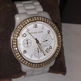  Shop Authentic Michael Kors Runway White Dial White Steel Strap Watch for Women - MK5237 - Luxxuri