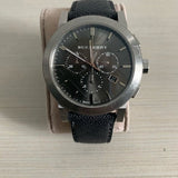  Shop Authentic Burberry The City Grey Dial Black Leather Strap Watch for Men - BU9362 - Luxxuri