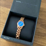  Shop Authentic Marc Jacobs Henry Dinky Blue Dial Rose Gold Steel Strap Watch for Women - MBM3204 - Luxxuri