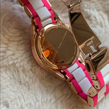  Shop Authentic Marc Jacobs Rock Chronograph White Dial Two Tone Silicone Strap Watch for Women - MBM2593 - Luxxuri