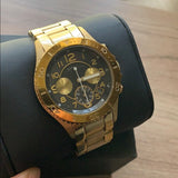  Shop Authentic Marc Jacobs Rock Chronograph Black Dial Gold Steel Strap Watch for Women - MBM3253 - Luxxuri